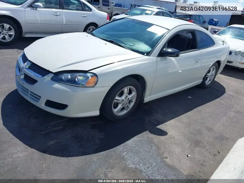 2003 Dodge Stratus Se VIN: 4B3AG42G93E196528 Lot: 41941304