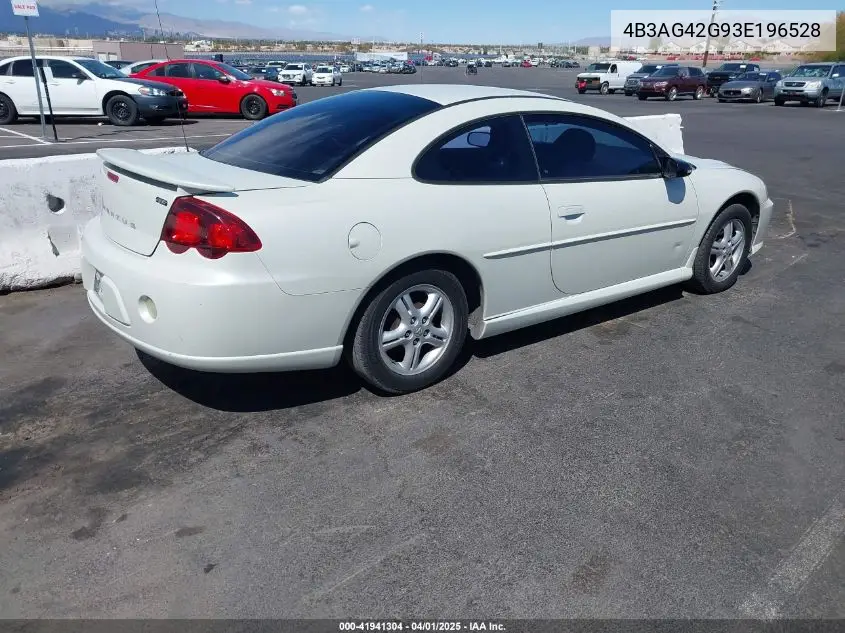 2003 Dodge Stratus Se VIN: 4B3AG42G93E196528 Lot: 41941304