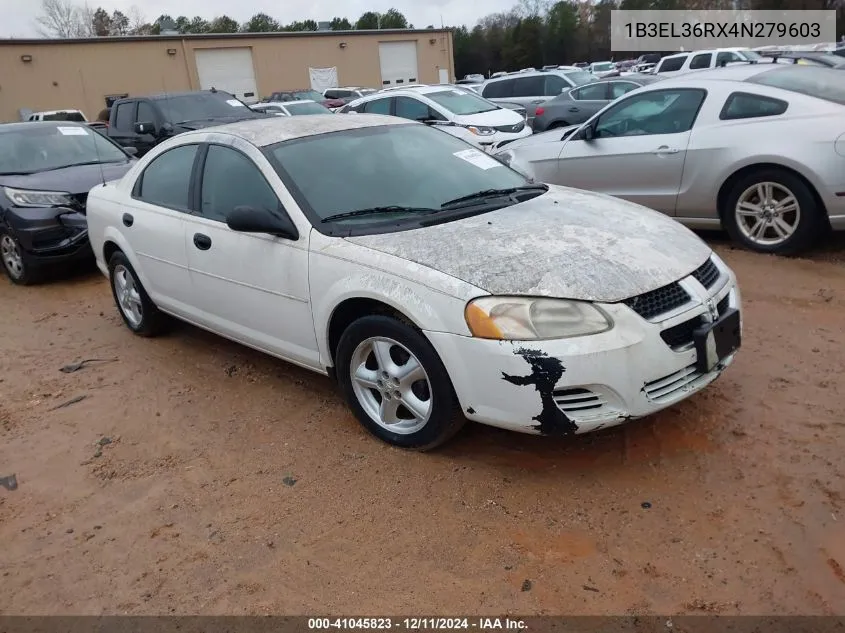 2004 Dodge Stratus Se VIN: 1B3EL36RX4N279603 Lot: 41045823