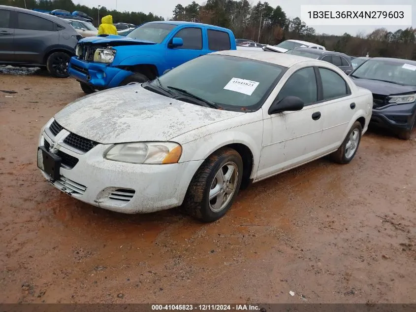 2004 Dodge Stratus Se VIN: 1B3EL36RX4N279603 Lot: 41045823