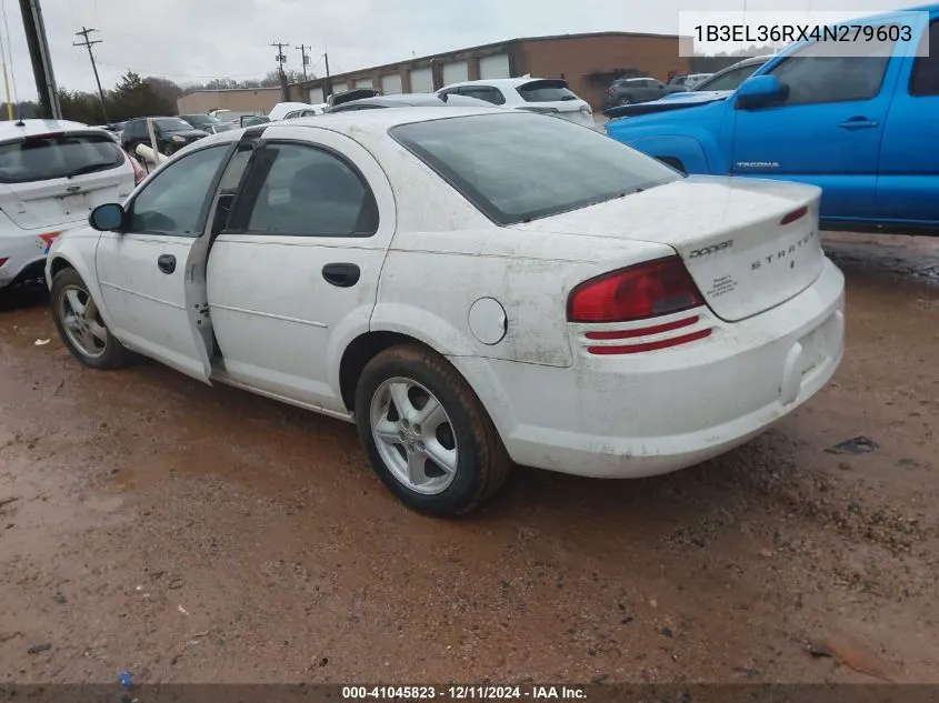 2004 Dodge Stratus Se VIN: 1B3EL36RX4N279603 Lot: 41045823