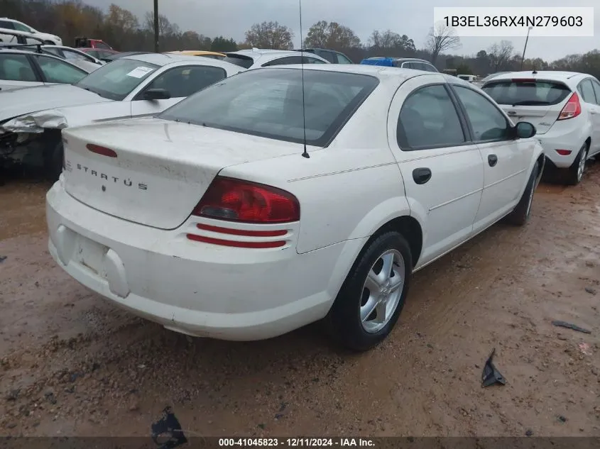 2004 Dodge Stratus Se VIN: 1B3EL36RX4N279603 Lot: 41045823