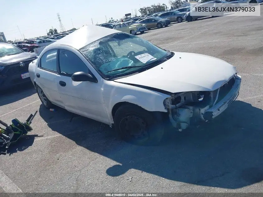 2004 Dodge Stratus Se VIN: 1B3EL36JX4N379033 Lot: 41946510