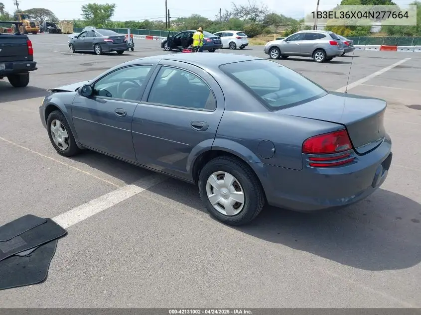2004 Dodge Stratus Se VIN: 1B3EL36X04N277664 Lot: 42131002