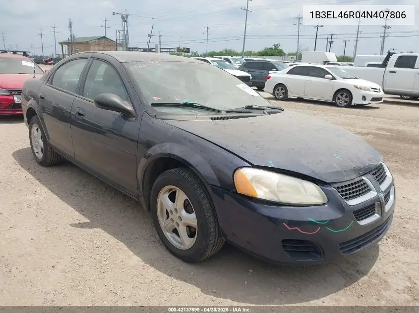2004 Dodge Stratus Sxt VIN: 1B3EL46R04N407806 Lot: 42137699