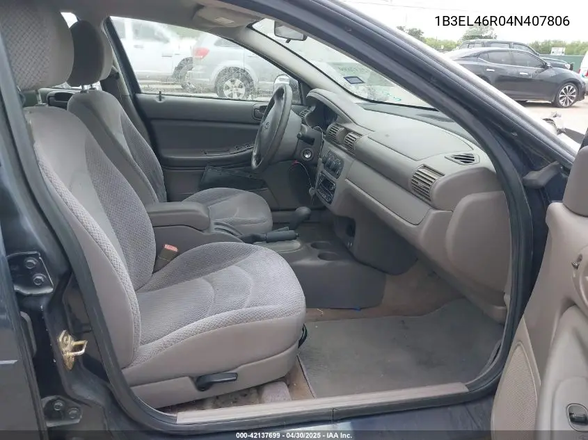 2004 Dodge Stratus Sxt VIN: 1B3EL46R04N407806 Lot: 42137699