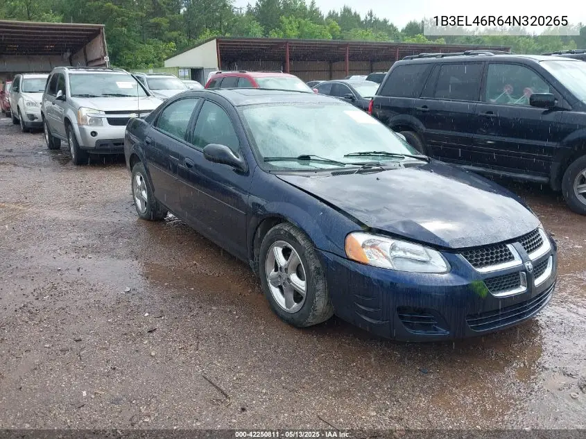 2004 Dodge Stratus Sxt VIN: 1B3EL46R64N320265 Lot: 42250811
