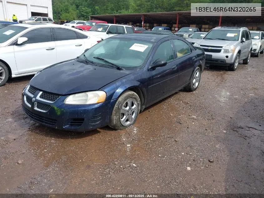 2004 Dodge Stratus Sxt VIN: 1B3EL46R64N320265 Lot: 42250811