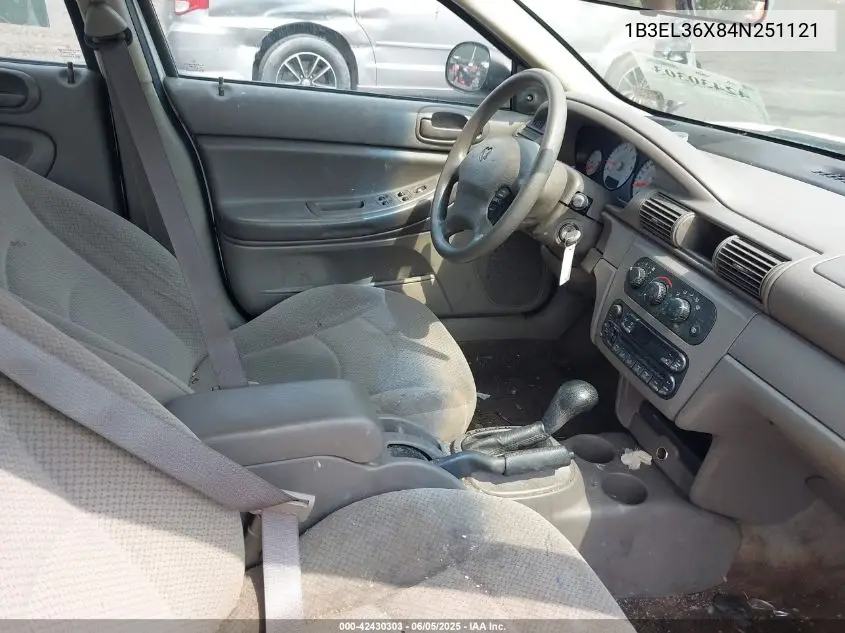 2004 Dodge Stratus Se VIN: 1B3EL36X84N251121 Lot: 42430303