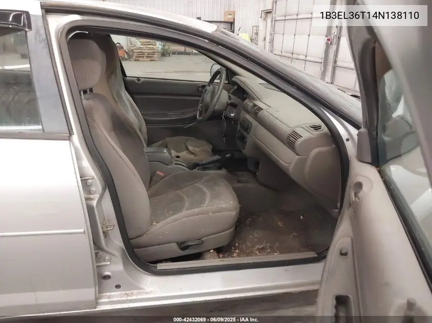 2004 Dodge Stratus Se VIN: 1B3EL36T14N138110 Lot: 42432069