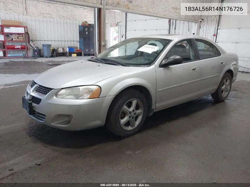 2004 Dodge Stratus Es VIN: 1B3AL56R14N176726 Lot: 42510569