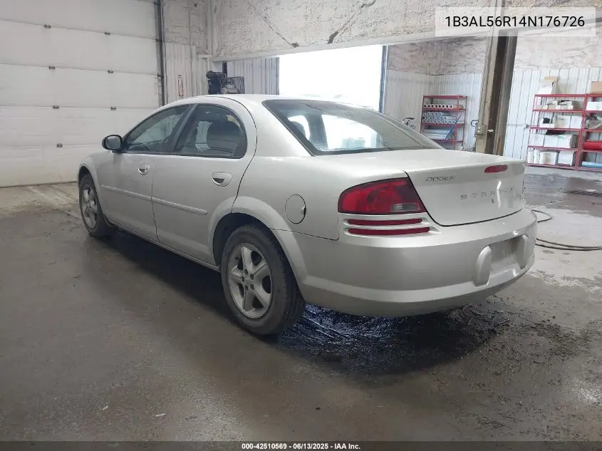 2004 Dodge Stratus Es VIN: 1B3AL56R14N176726 Lot: 42510569