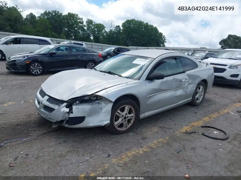 2004 Dodge Stratus Sxt VIN: 4B3AG42G24E141999 Lot: 42516285