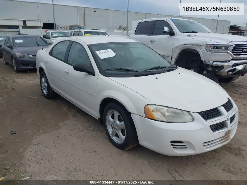 2005 Dodge Stratus Sxt VIN: 1B3EL46X75N630859 Lot: 41334447