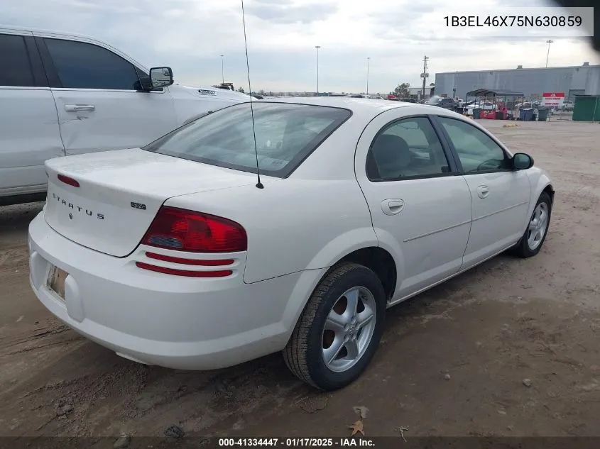 2005 Dodge Stratus Sxt VIN: 1B3EL46X75N630859 Lot: 41334447