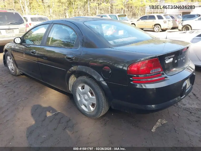 2005 Dodge Stratus Sxt VIN: 1B3EL46T35N636283 Lot: 41581797