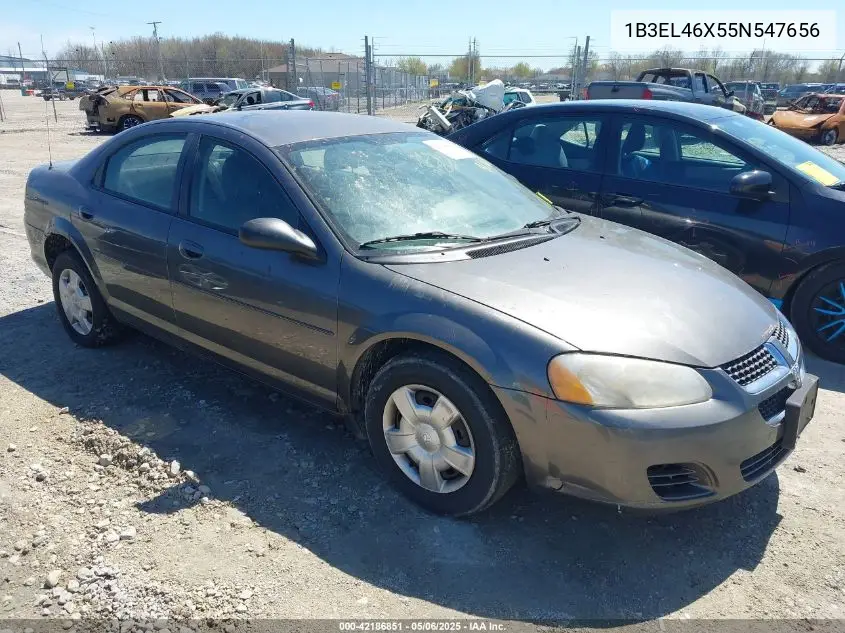 2005 Dodge Stratus Sxt VIN: 1B3EL46X55N547656 Lot: 42186851