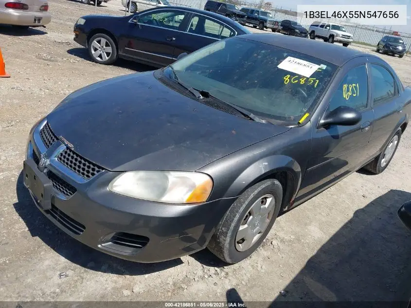 2005 Dodge Stratus Sxt VIN: 1B3EL46X55N547656 Lot: 42186851