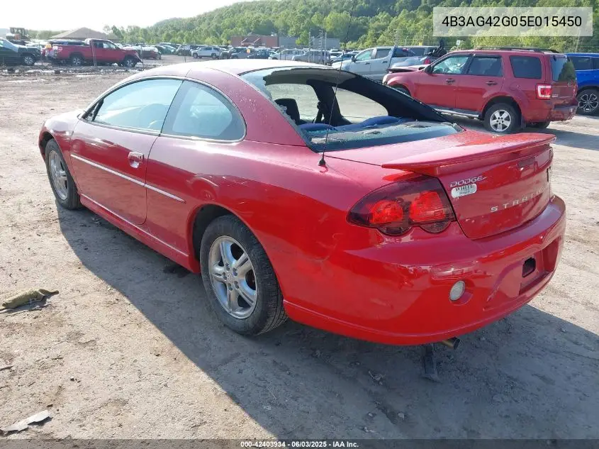2005 Dodge Stratus Sxt VIN: 4B3AG42G05E015450 Lot: 42403934
