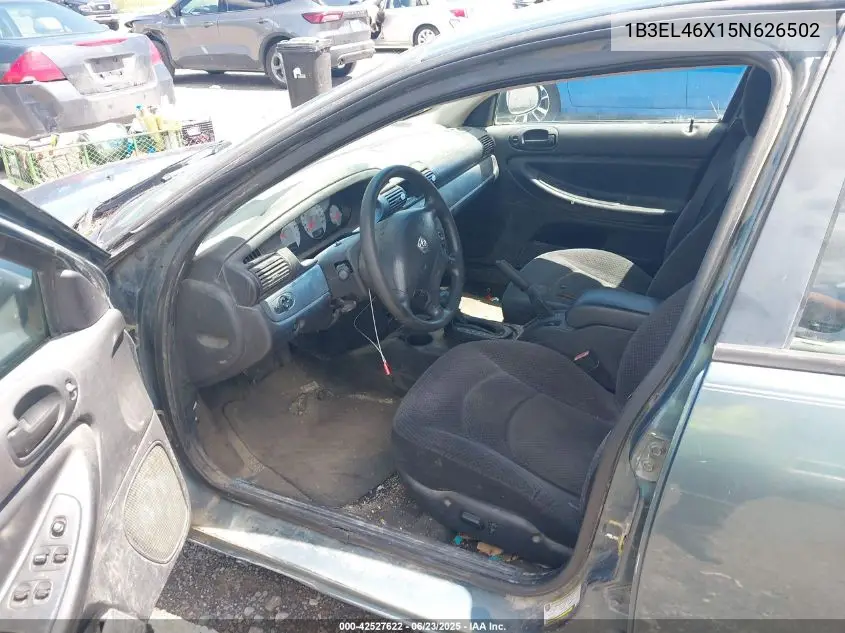 2005 Dodge Stratus Sxt VIN: 1B3EL46X15N626502 Lot: 42527622