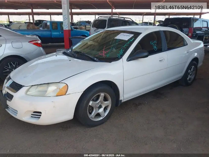 2005 Dodge Stratus Sxt VIN: 1B3EL46T65N642109 Lot: 42545201