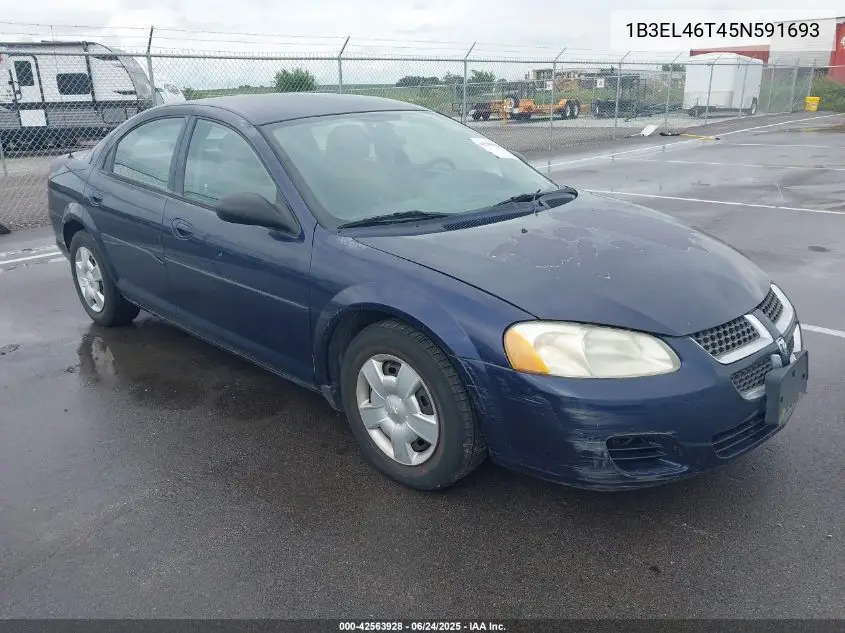 2005 Dodge Stratus Sxt VIN: 1B3EL46T45N591693 Lot: 42563928