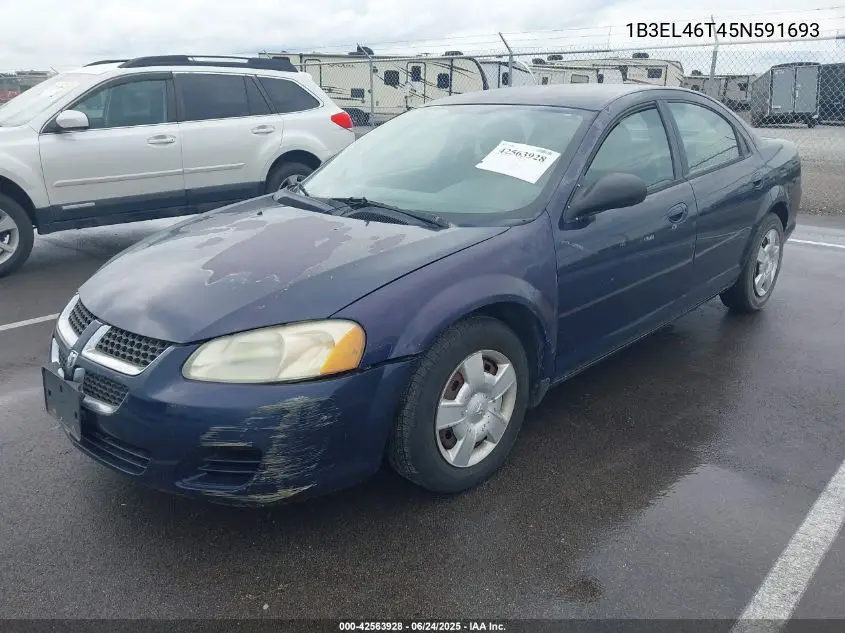2005 Dodge Stratus Sxt VIN: 1B3EL46T45N591693 Lot: 42563928
