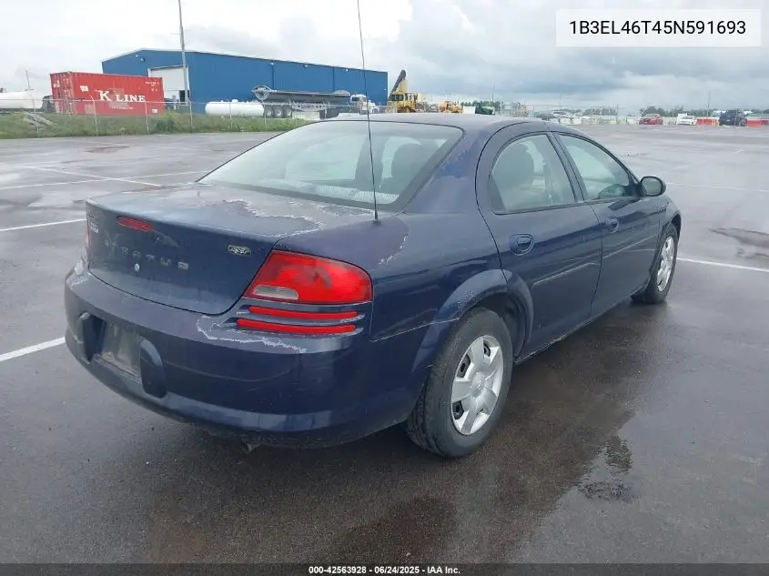2005 Dodge Stratus Sxt VIN: 1B3EL46T45N591693 Lot: 42563928