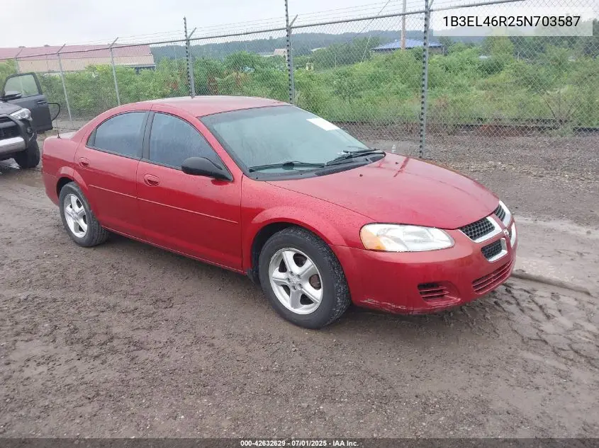 2005 Dodge Stratus Sxt VIN: 1B3EL46R25N703587 Lot: 42632629