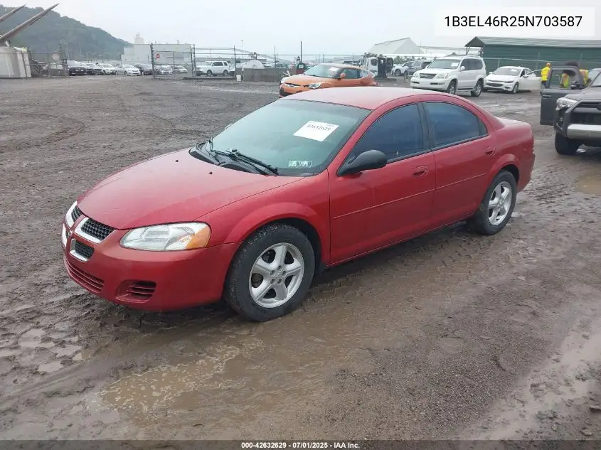 2005 Dodge Stratus Sxt VIN: 1B3EL46R25N703587 Lot: 42632629