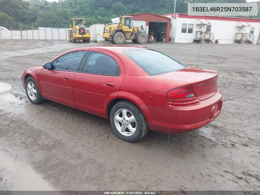 2005 Dodge Stratus Sxt VIN: 1B3EL46R25N703587 Lot: 42632629