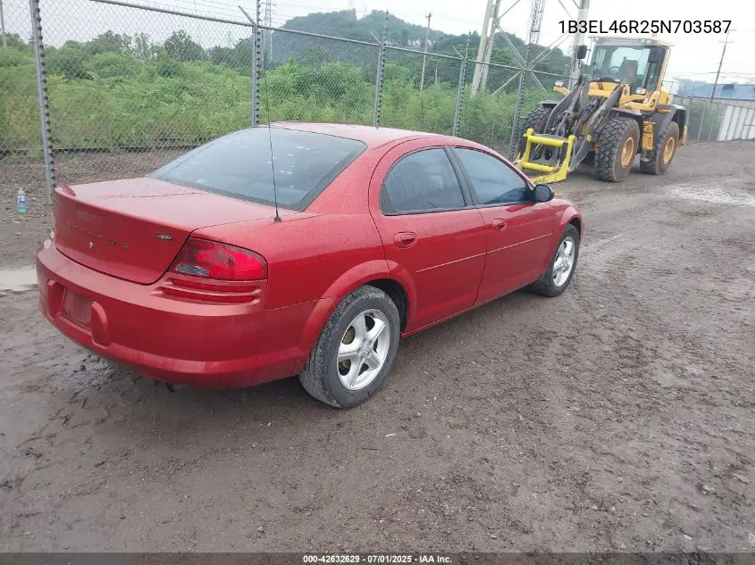 2005 Dodge Stratus Sxt VIN: 1B3EL46R25N703587 Lot: 42632629