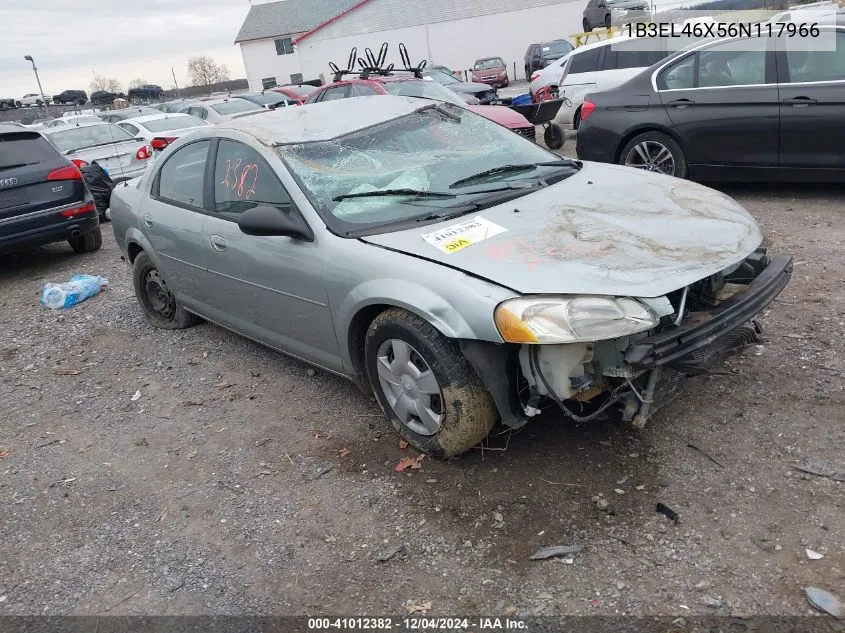 2006 Dodge Stratus Sxt VIN: 1B3EL46X56N117966 Lot: 41012382