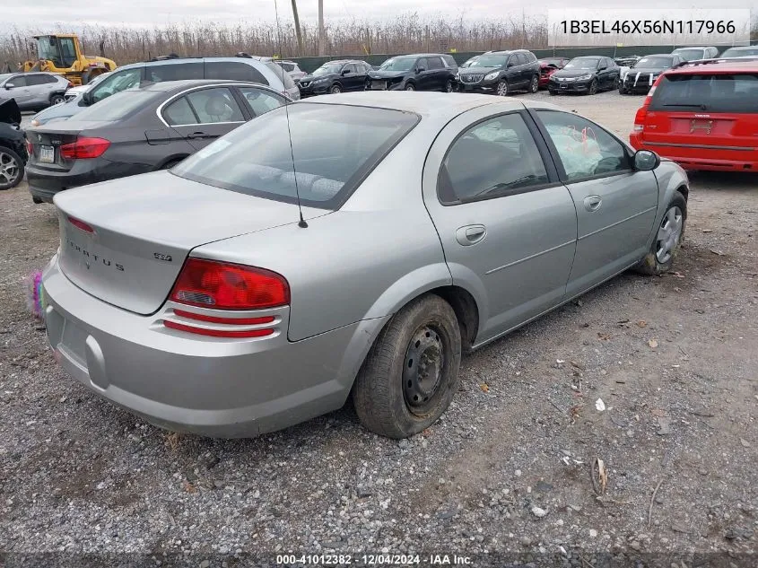 2006 Dodge Stratus Sxt VIN: 1B3EL46X56N117966 Lot: 41012382