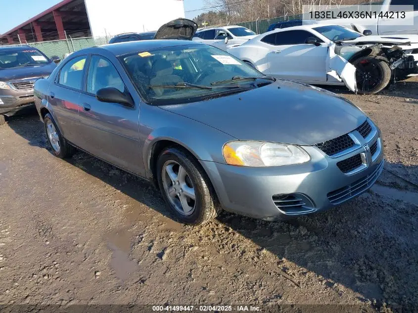 2006 Dodge Stratus Sxt VIN: 1B3EL46X36N144213 Lot: 41499447