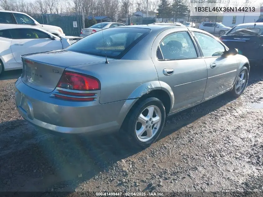 2006 Dodge Stratus Sxt VIN: 1B3EL46X36N144213 Lot: 41499447