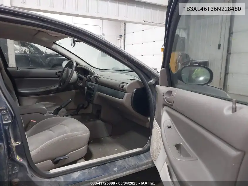 2006 Dodge Stratus Sxt VIN: 1B3AL46T36N228480 Lot: 41725888