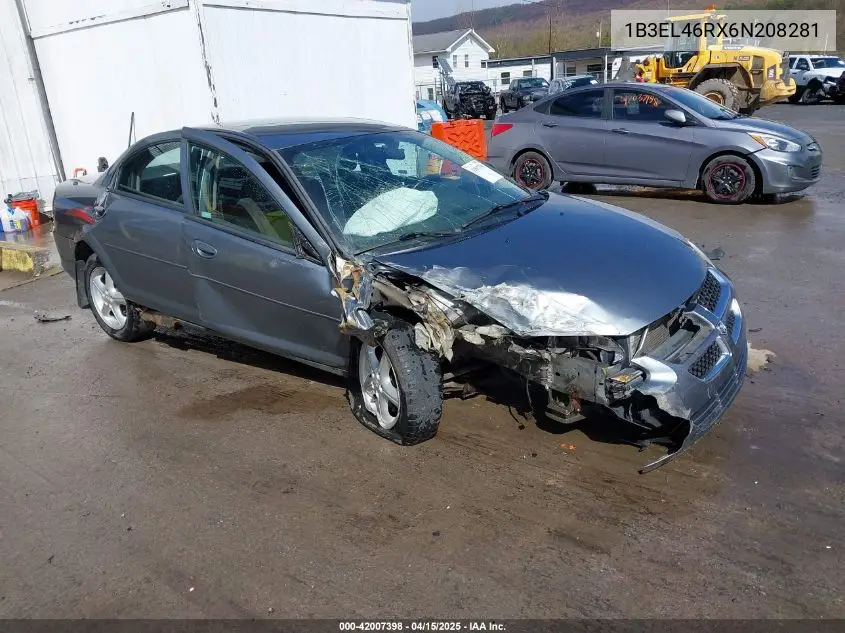2006 Dodge Stratus Sxt VIN: 1B3EL46RX6N208281 Lot: 42007398
