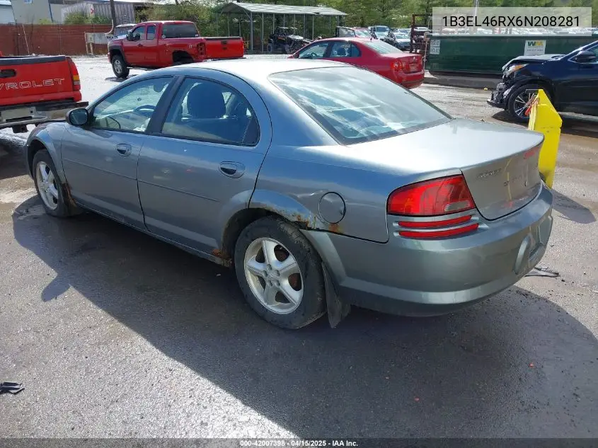 2006 Dodge Stratus Sxt VIN: 1B3EL46RX6N208281 Lot: 42007398