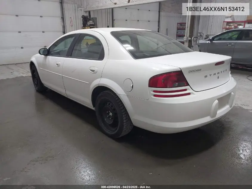 2006 Dodge Stratus Sxt VIN: 1B3EL46XX6N153412 Lot: 42096526