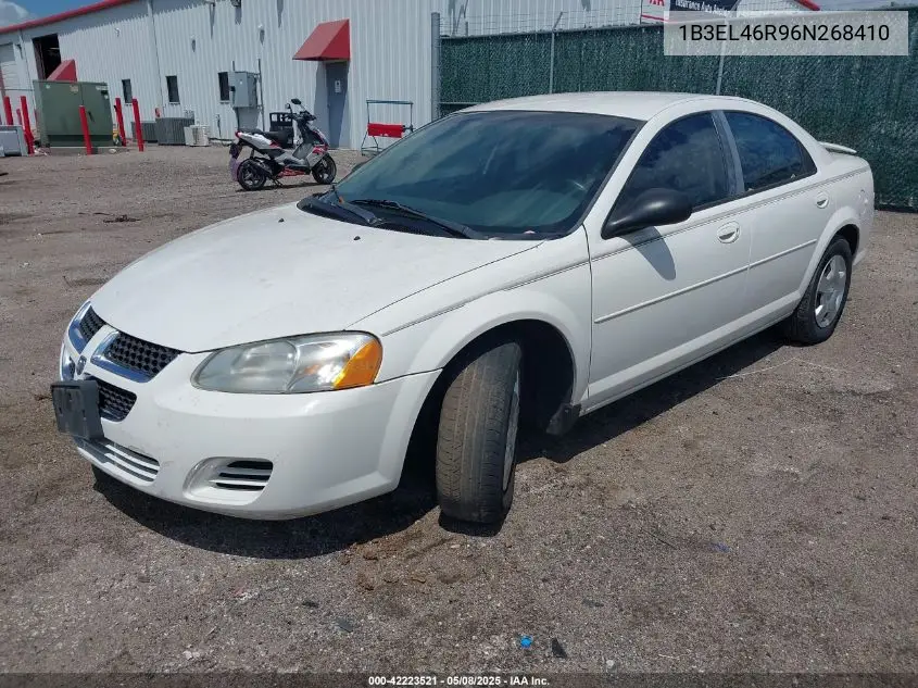 2006 Dodge Stratus Sxt VIN: 1B3EL46R96N268410 Lot: 42223521