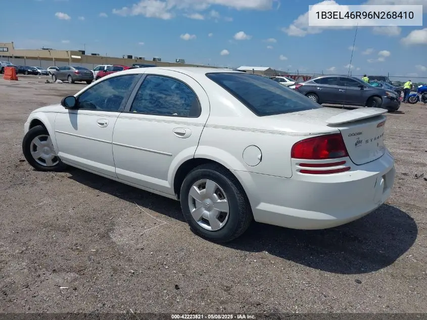 2006 Dodge Stratus Sxt VIN: 1B3EL46R96N268410 Lot: 42223521