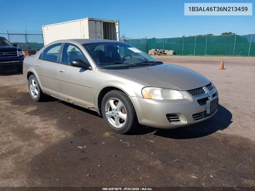 2006 Dodge Stratus Sxt VIN: 1B3AL46T36N213459 Lot: 42575075