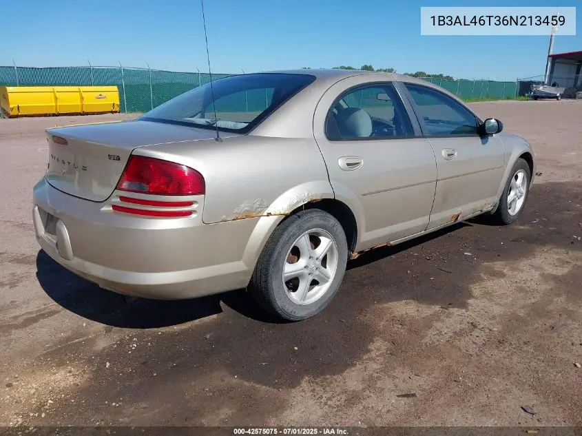 2006 Dodge Stratus Sxt VIN: 1B3AL46T36N213459 Lot: 42575075