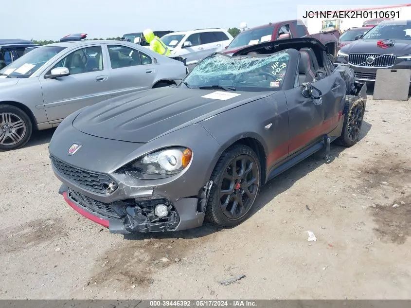 2017 Fiat 124 Spider Elaborazione Abarth VIN: JC1NFAEK2H0110691 Lot: 39446392