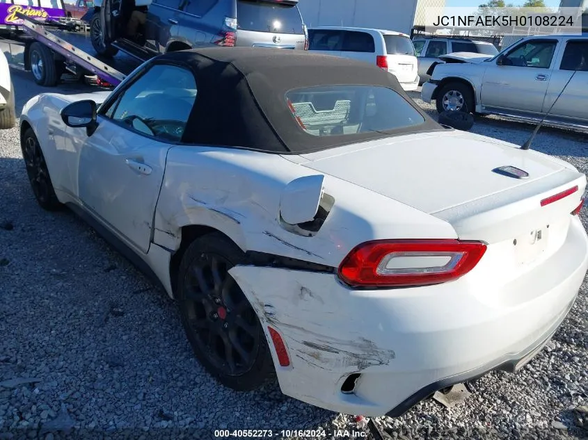 2017 Fiat 124 Spider Elaborazione Abarth VIN: JC1NFAEK5H0108224 Lot: 40552273