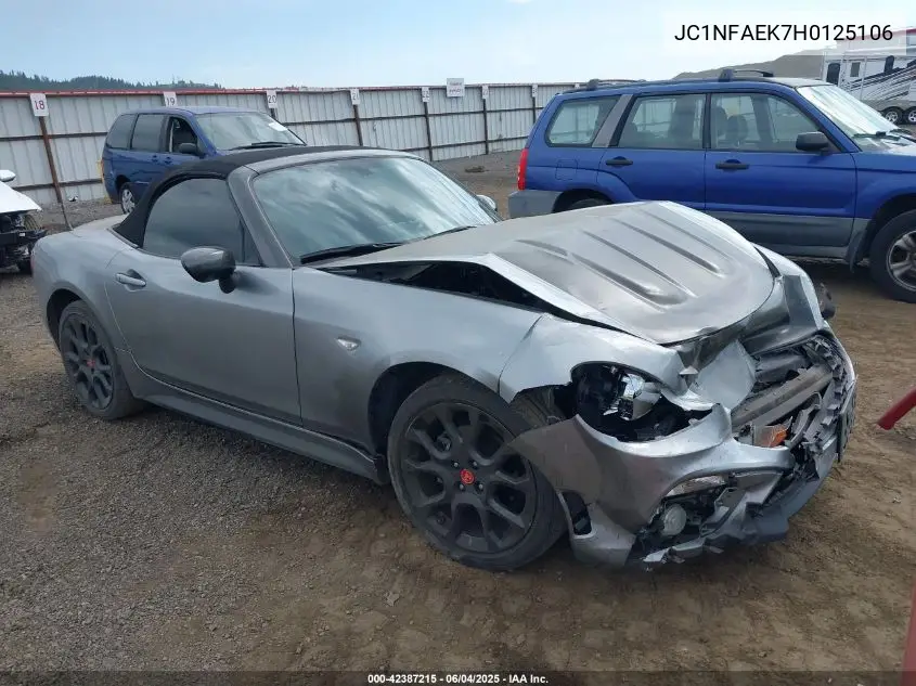 2017 Fiat 124 Spider Elaborazione Abarth VIN: JC1NFAEK7H0125106 Lot: 42387215