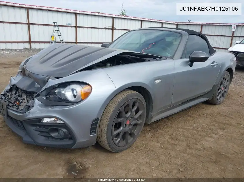 2017 Fiat 124 Spider Elaborazione Abarth VIN: JC1NFAEK7H0125106 Lot: 42387215