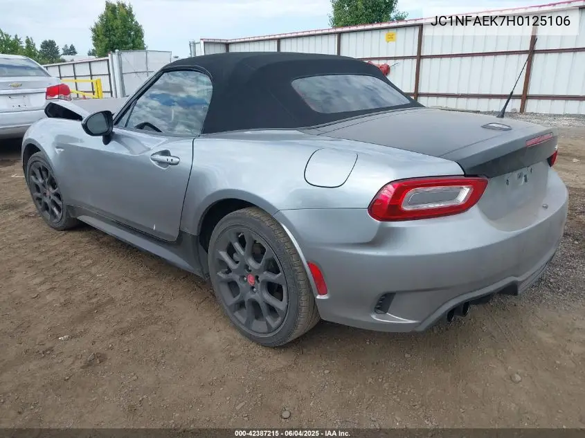 2017 Fiat 124 Spider Elaborazione Abarth VIN: JC1NFAEK7H0125106 Lot: 42387215
