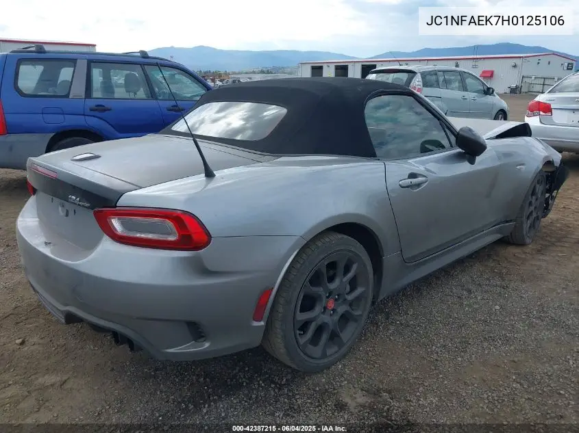 2017 Fiat 124 Spider Elaborazione Abarth VIN: JC1NFAEK7H0125106 Lot: 42387215